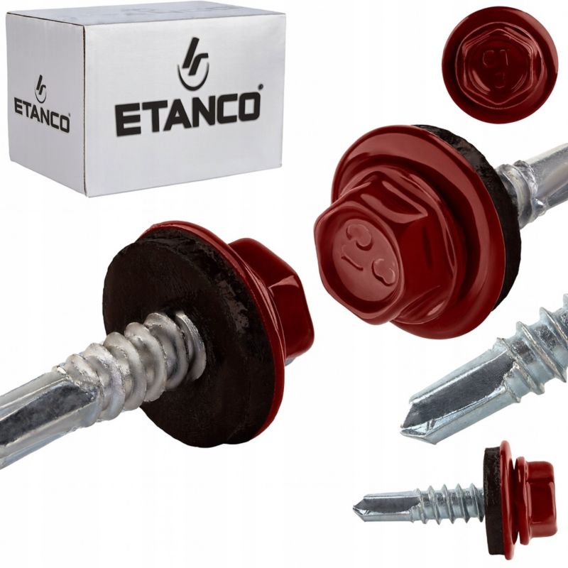 Wkręty Samowiercące Do Stali, Metalu Etanco Gt5 5,5X19Mm Ral 3009 250 Szt.