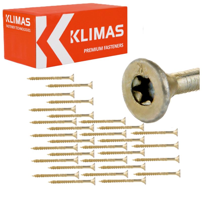 Wkręty konstrukcyjne Klimas WKCS ocynkowane do drewna 4,5x60 mm 250szt