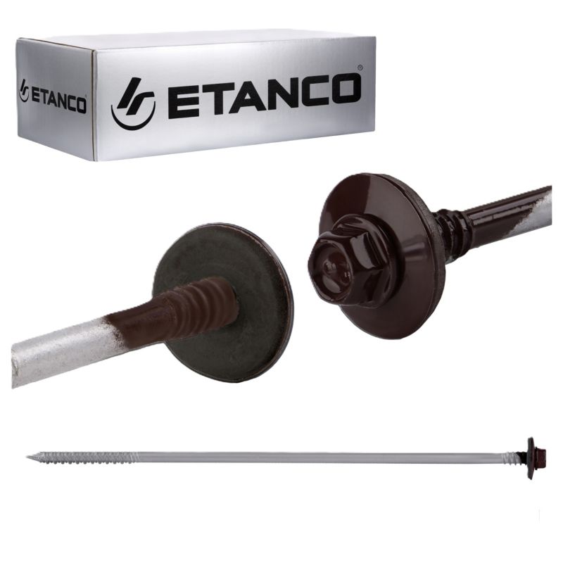 Wkręty dachowe Etanco GTRW 6,4/7,0x240 mm RAL 8017 100szt