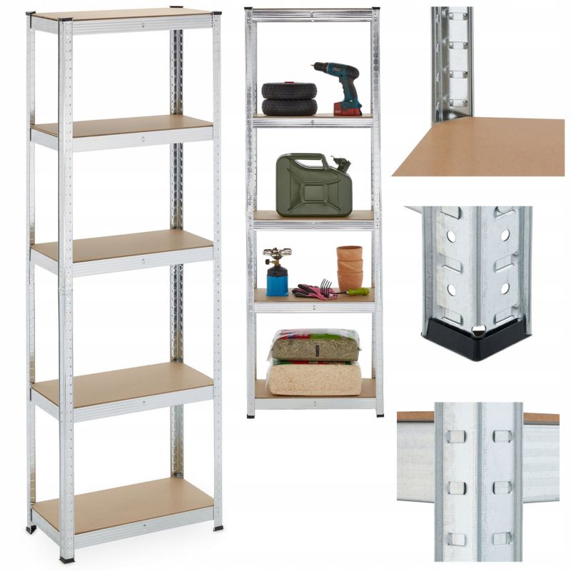 Regał magazynowy Chomik 180 x 40 x 40cm metalowy 5 półek 500kg 1 szt.