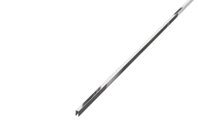 Profil metalowy rektyfikowany U Lambro srebrny lustrzany połysk 0.5cm x 270cm 1 szt.