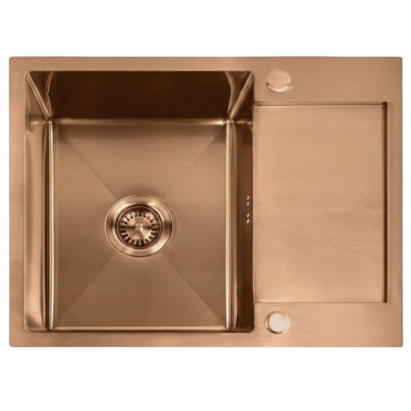 Zlewozmywak Rea Stalowy Paul 60 Miedź szczotkowana 60X48X18,5CM 1Szt