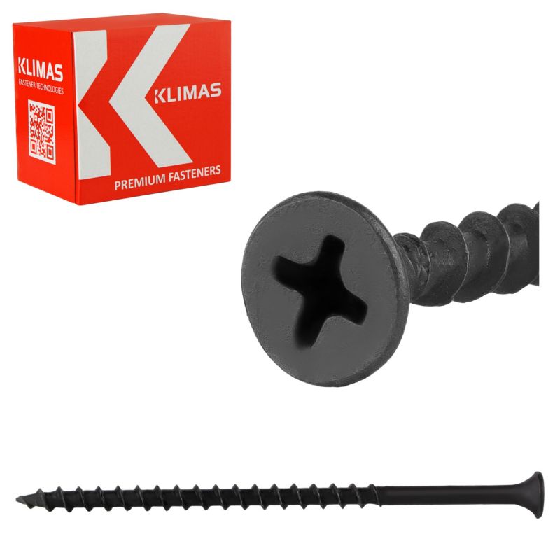 Wkręty do płyt GK Klimas KSGD do drewna fosfatowane 3,5x55 mm 50szt