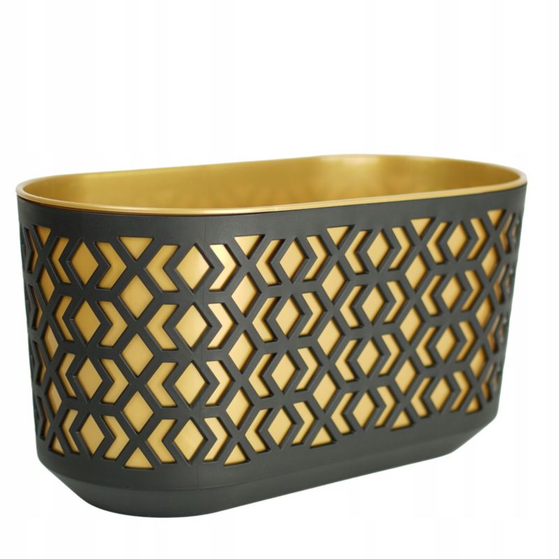 Doniczka FEINZ Skrzynka Balkonowa Aurora 40Cm 10L Czarno Złota 1 szt.