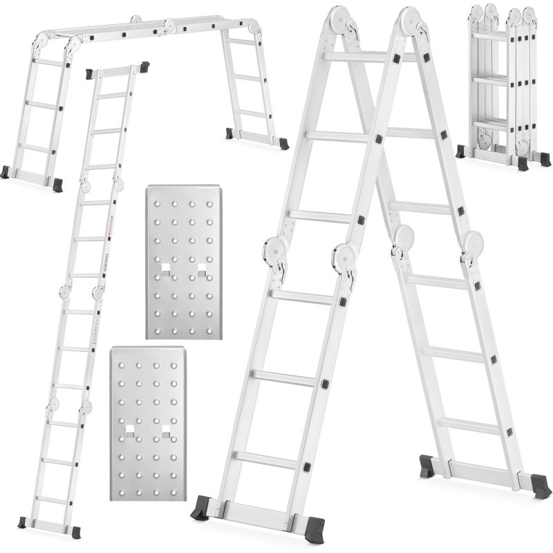 Drabina aluminiowa przegubowa HIGHER 4x3 z podestem 1 szt