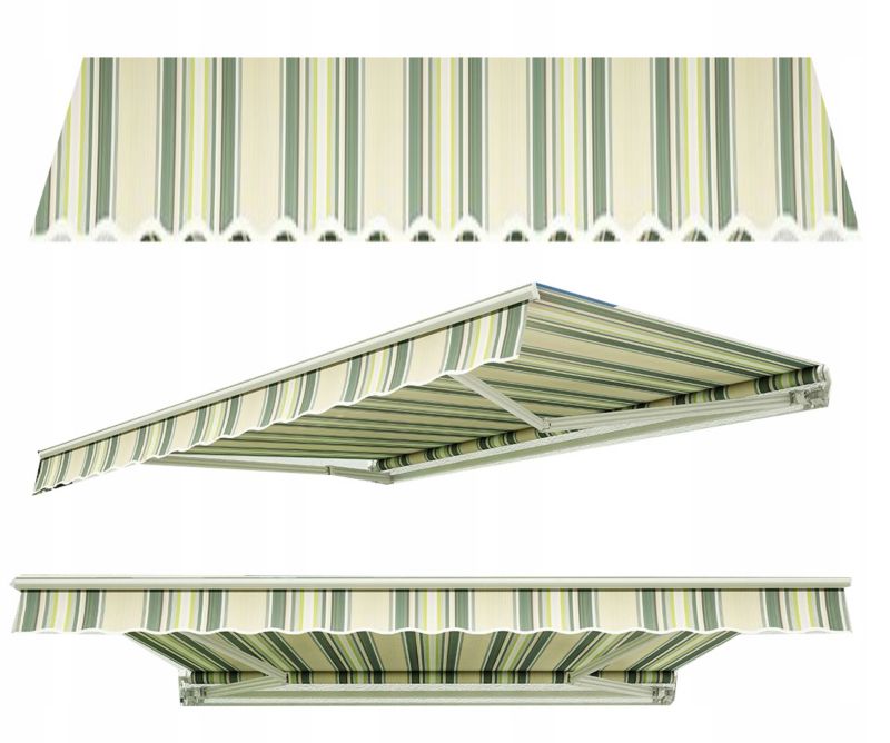 Markiza Balkonowa Gutroof Przyścienna 300x250cm Classic Tarasowa Regulowana Biały Taupe 1 szt