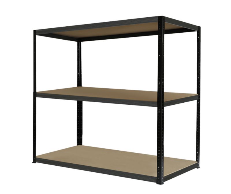 Regał magazynowy garażowy metalowy MODO24 czarno-grafitowy helios 106x100x50cm 3 półki po 275 kg 1 szt.