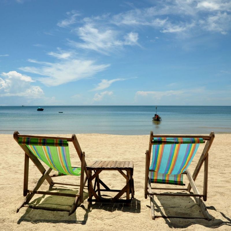 fototapeta ESTAhome plaża niebieskimIbeżowym 450 x 279 cm - 1 rol.