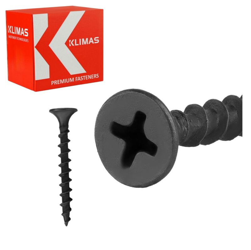 Wkręty do płyt GK Klimas KSGD do drewna fosfatowane 3,5x25 mm 50szt