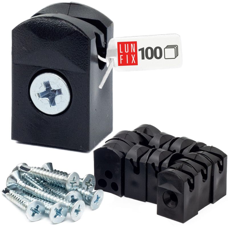 Przelotka do drutu Lun Fix czarna z tworzywa 100szt.