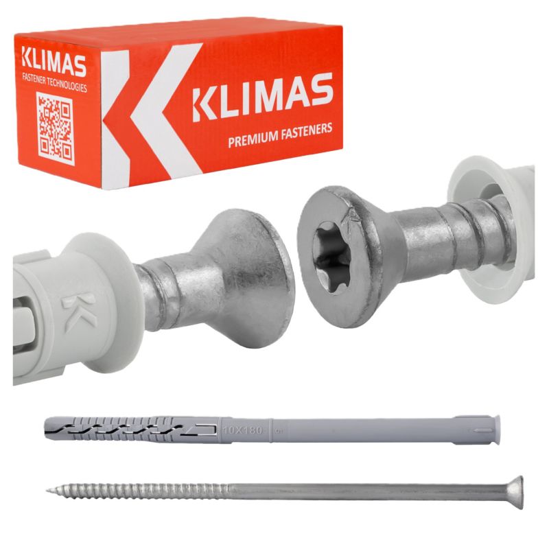 Kołki ramowe rozporowe Klimas KPS-FAST Stalowe 10x180 mm 25szt