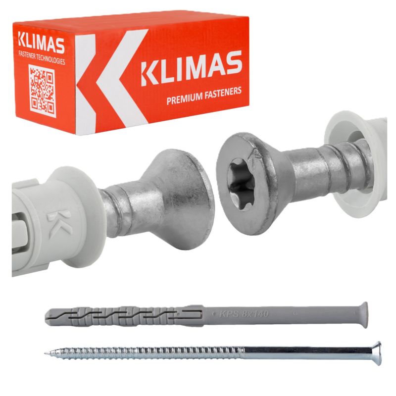 Kołki ramowe rozporowe Klimas KPS-FAST Stalowe 8x140 mm 50szt.