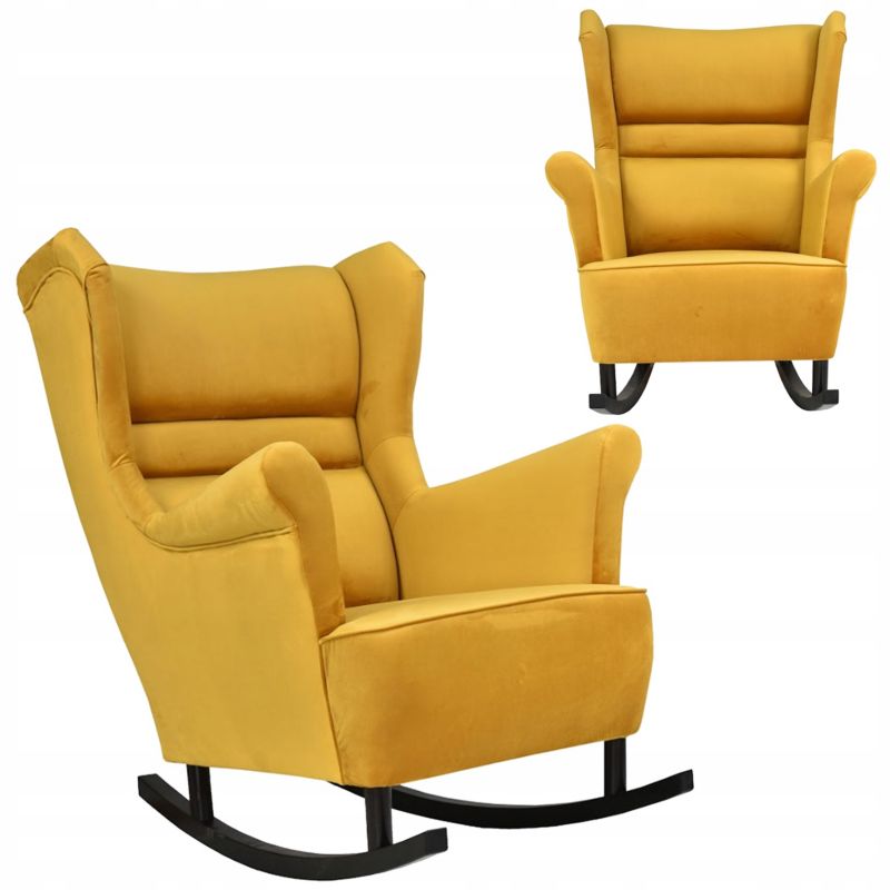 Fotel uszak do salonu bujany Family Meble Zoja złoty 1szt