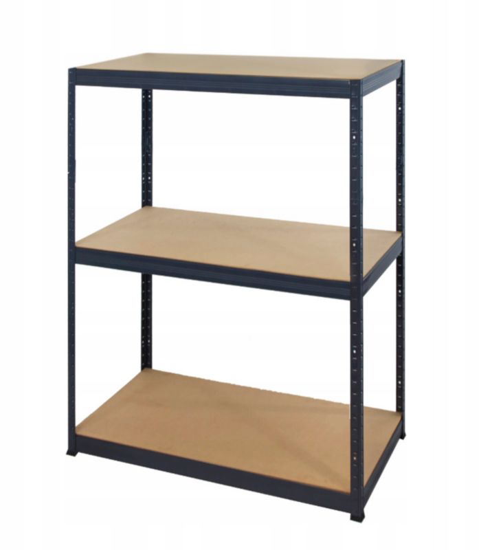 Regał magazynowy garażowy metalowy MODO24 grafit premium helios 106x90x60cm 3 półki po 175 kg 1 szt.