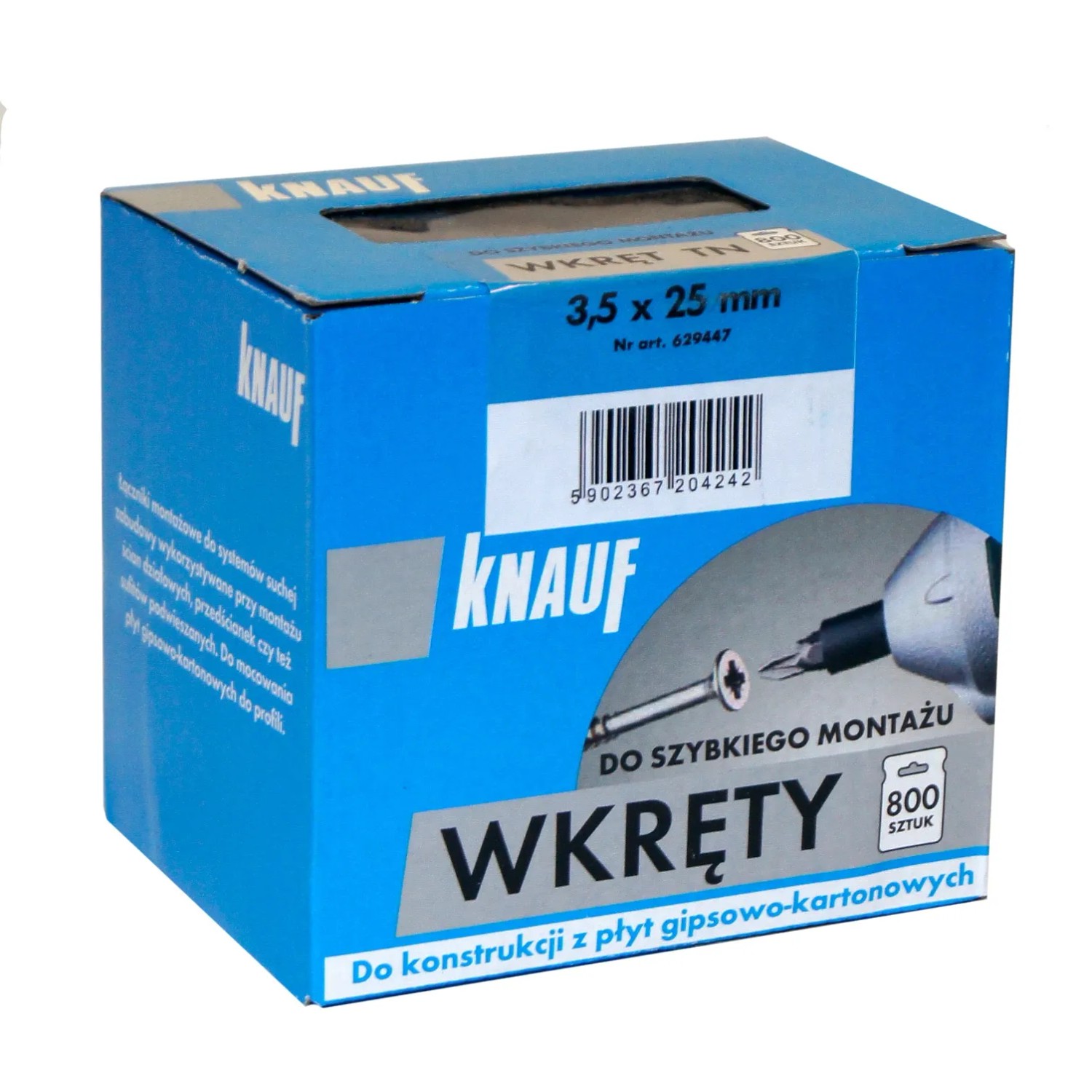 Knauf Wkręty do szybkiego montażu TN 3,5x25 mm - 800 szt.
