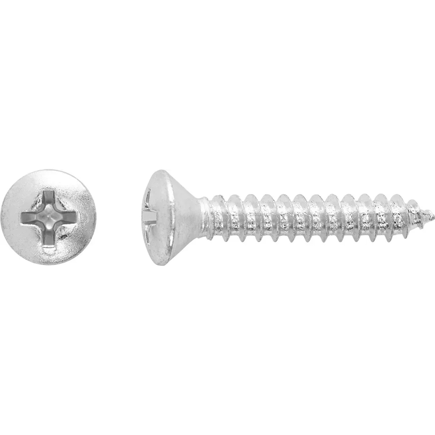 LUX-TOOLS Wkręt samogwintujący z łbem stożkowym płaskim PH Ø 4,8 x 25 mm ocynk 1