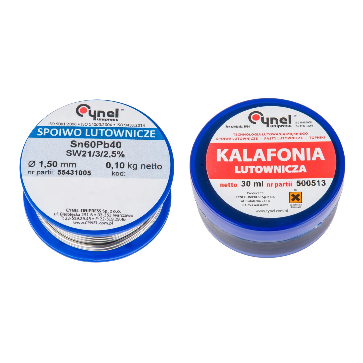 Cynel Zestaw do lutowania miękkiego, lut i kalafonia