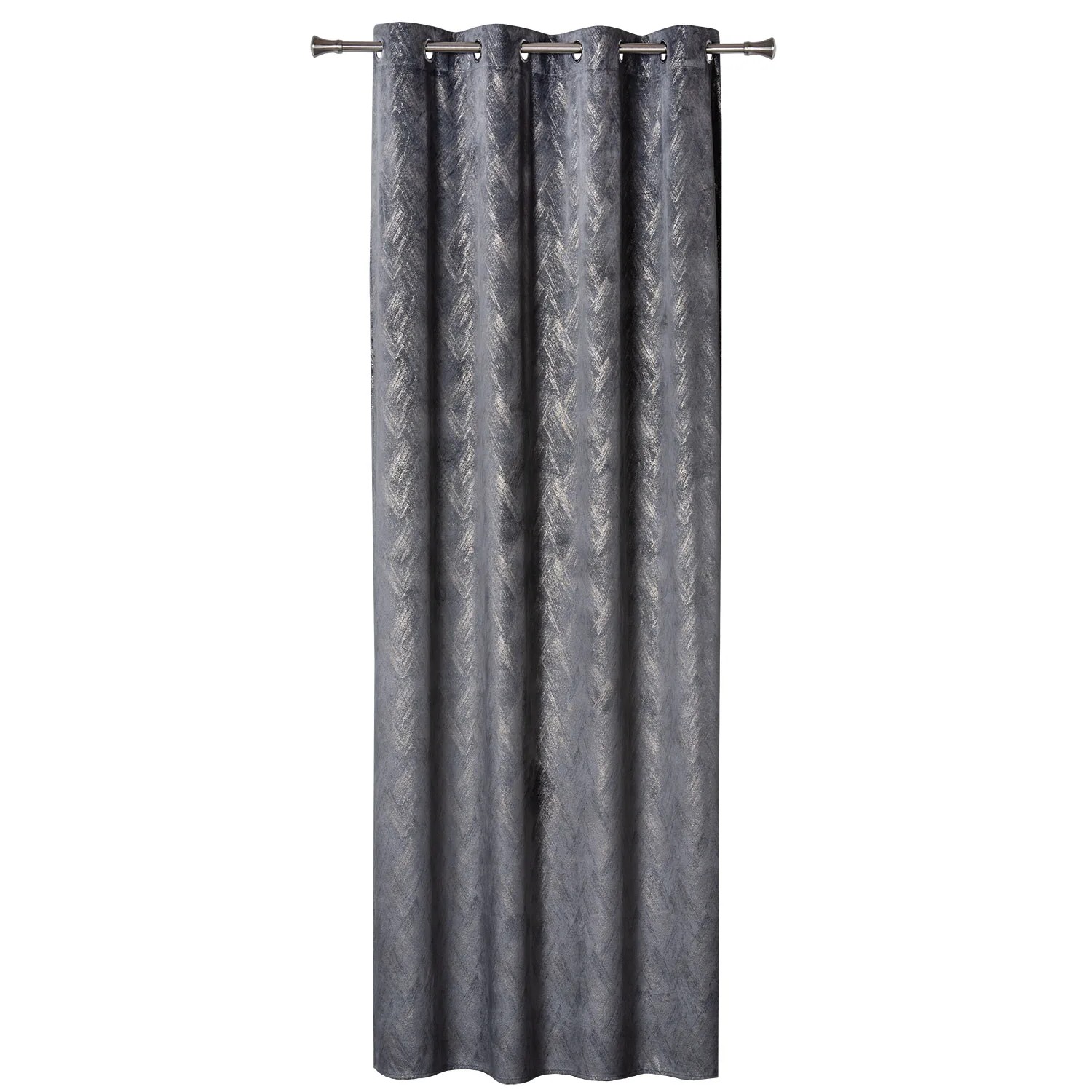 Zasłona DUBAI na przelotkach 140 cm x 260 cm szara