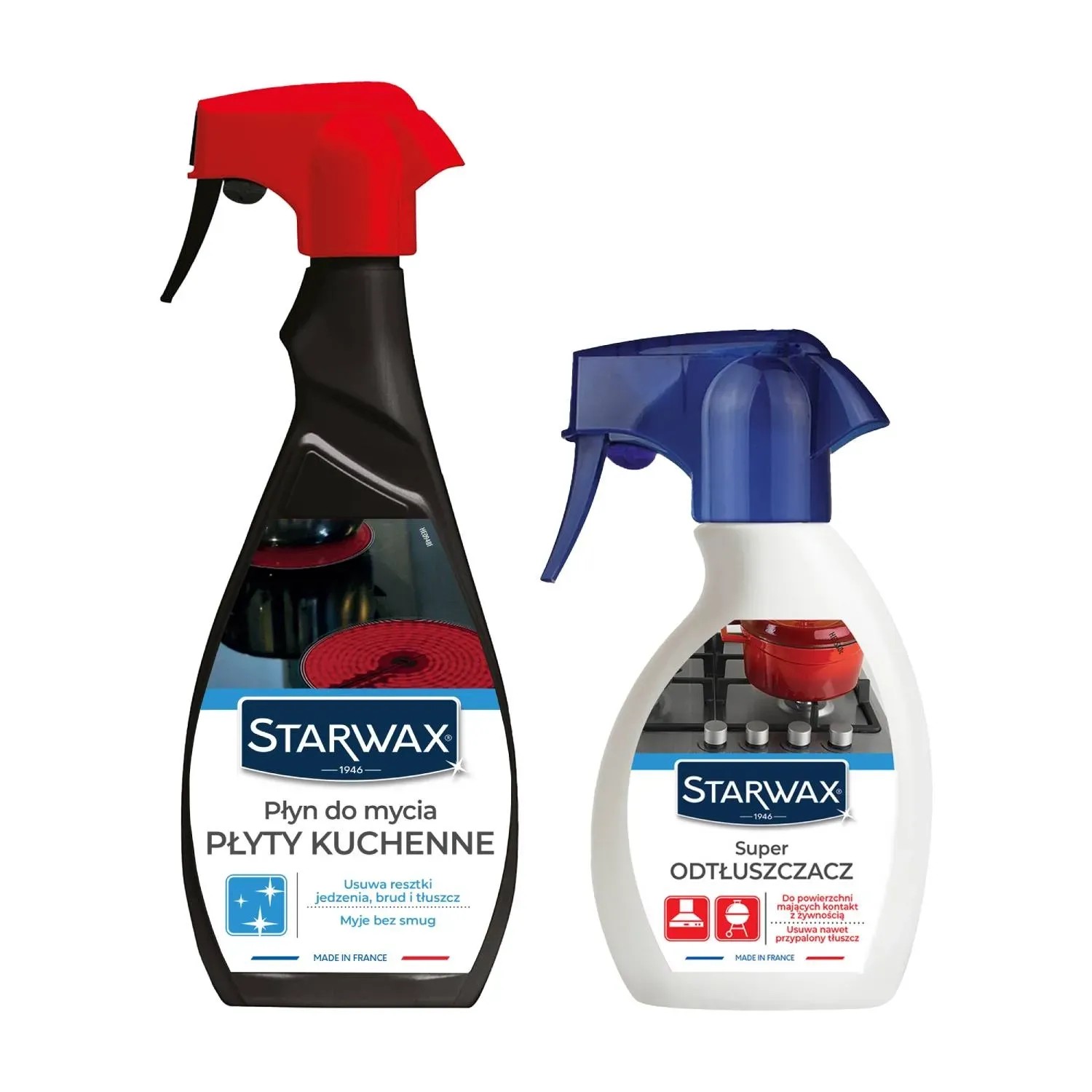 Starwax Płyn do płyt kuchennych 500 ml + odtłuszczacz 250 ml gratis