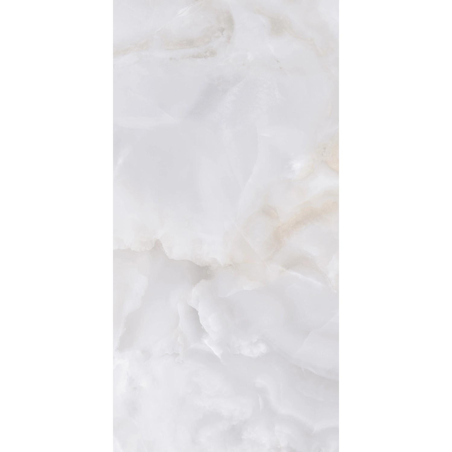 Gres szkliwiony polerowany Onix Bianco 60 × 120 cm