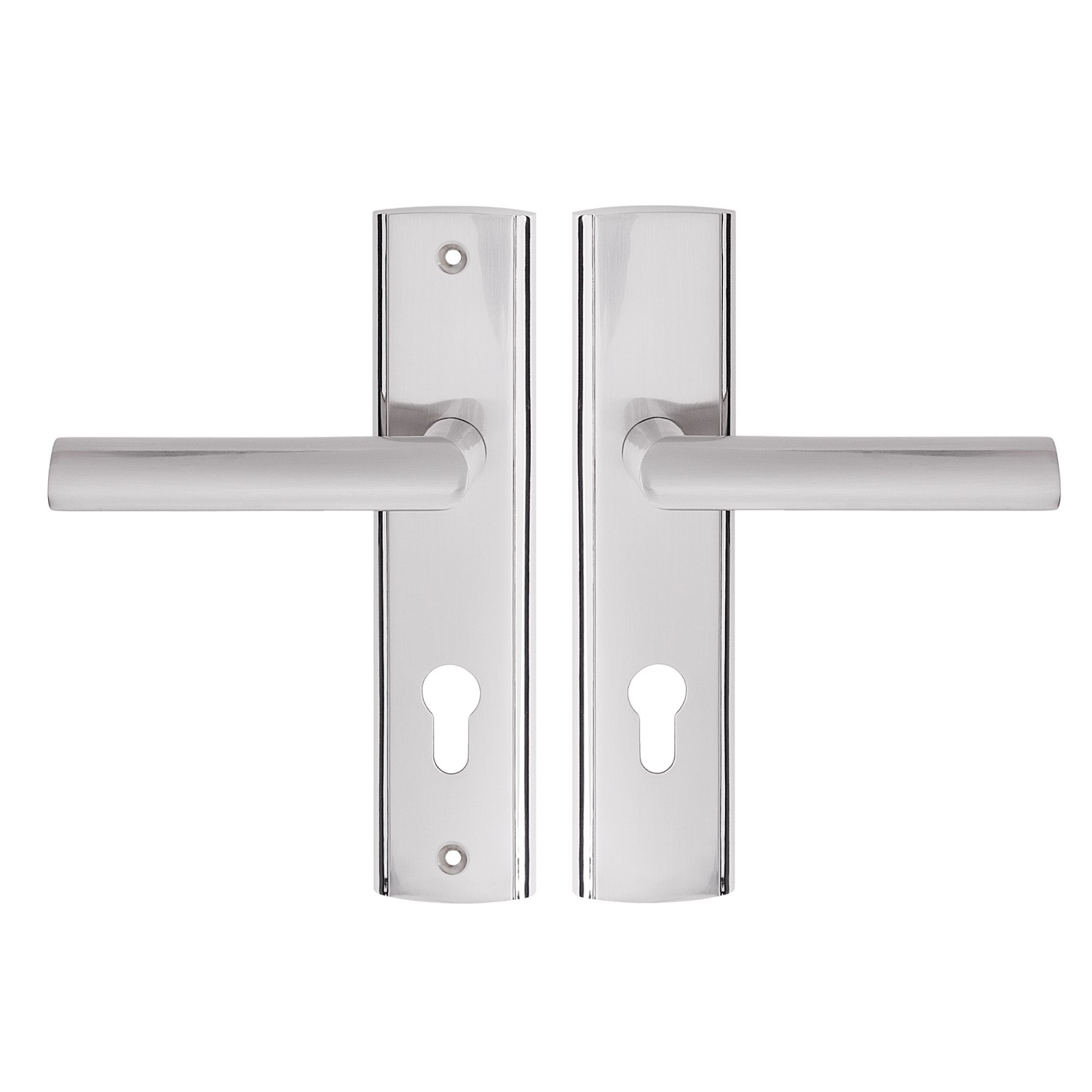 Metal-Bud Klamka zewnętrzna Miro z szyldem na wkładkę prawa nikiel szczotkowany