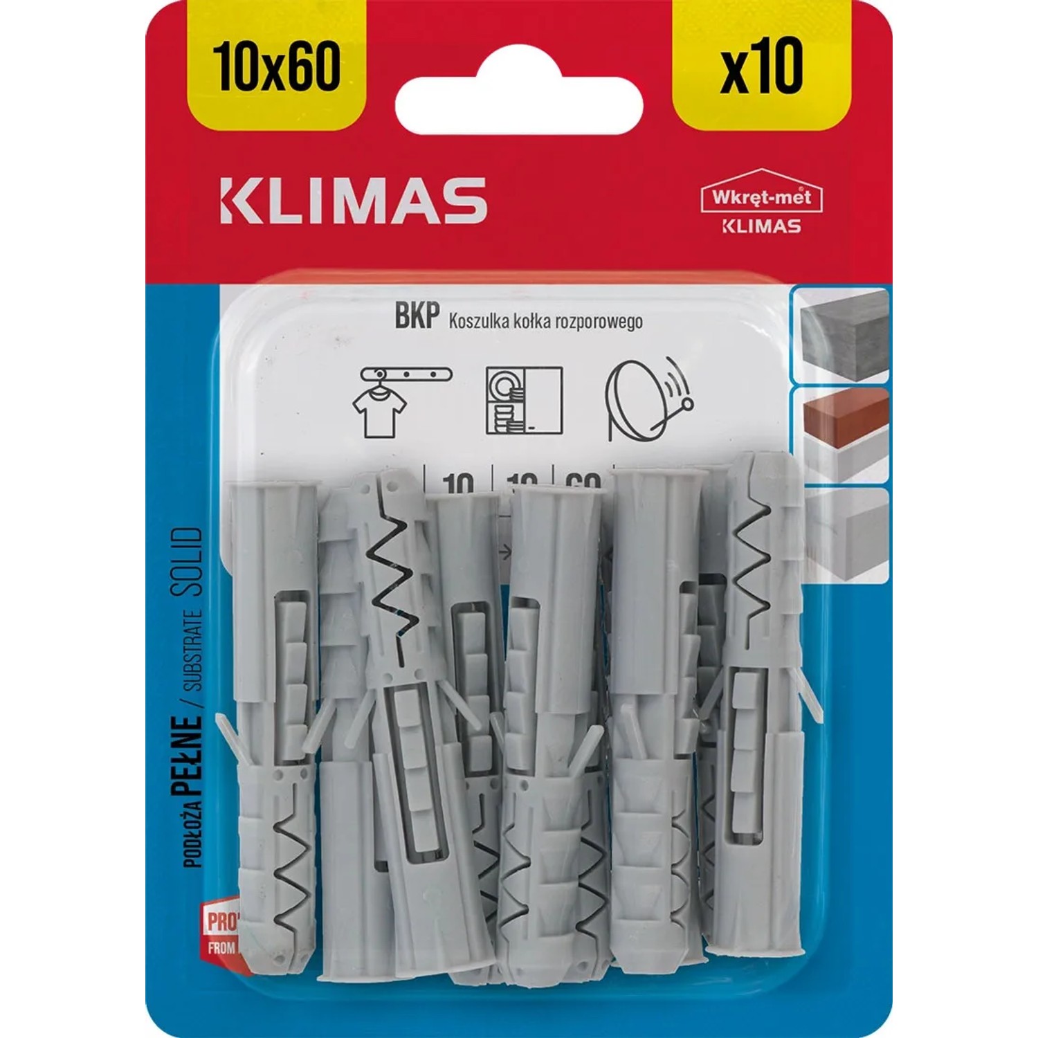 Wkręt-met Koszulka kołka rozporowego 10 mm x 60 mm