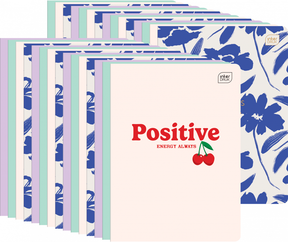 30x Zeszyt w kratkę Interdruk UV Girls, A5, 60 kartek, mix wzorów