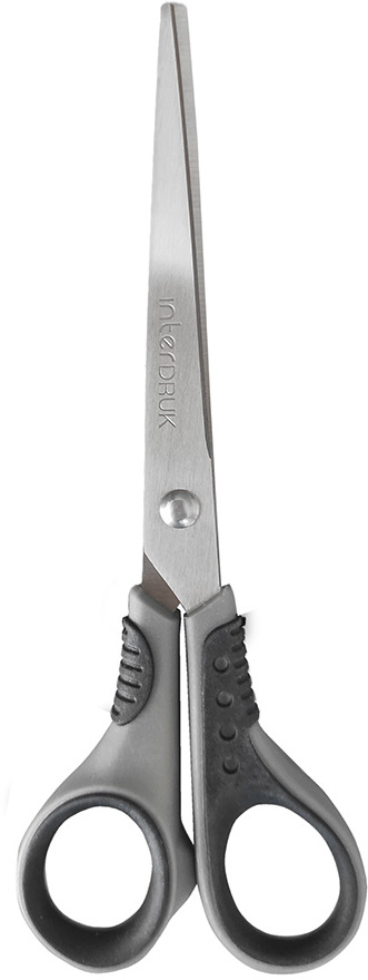 Nożyczki Interdruk, 15cm, szary
