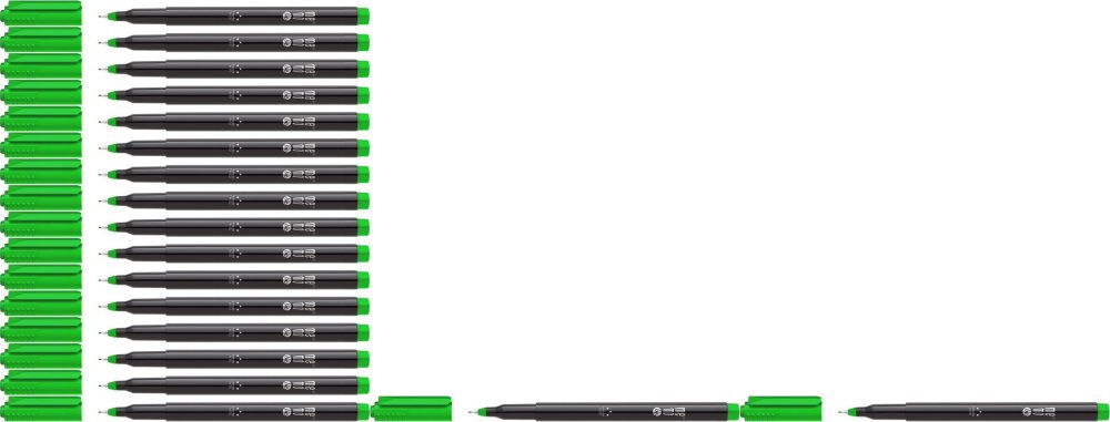 20x Marker permanentny MemoBe OHP MM250 S, okrągła, 0.3mm, zielony