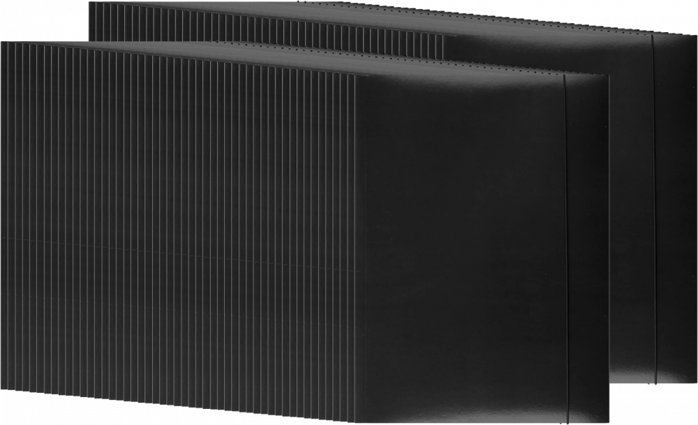 100x Teczka kartonowa z gumką lakierowana Barbara, A4, 3mm, czarny