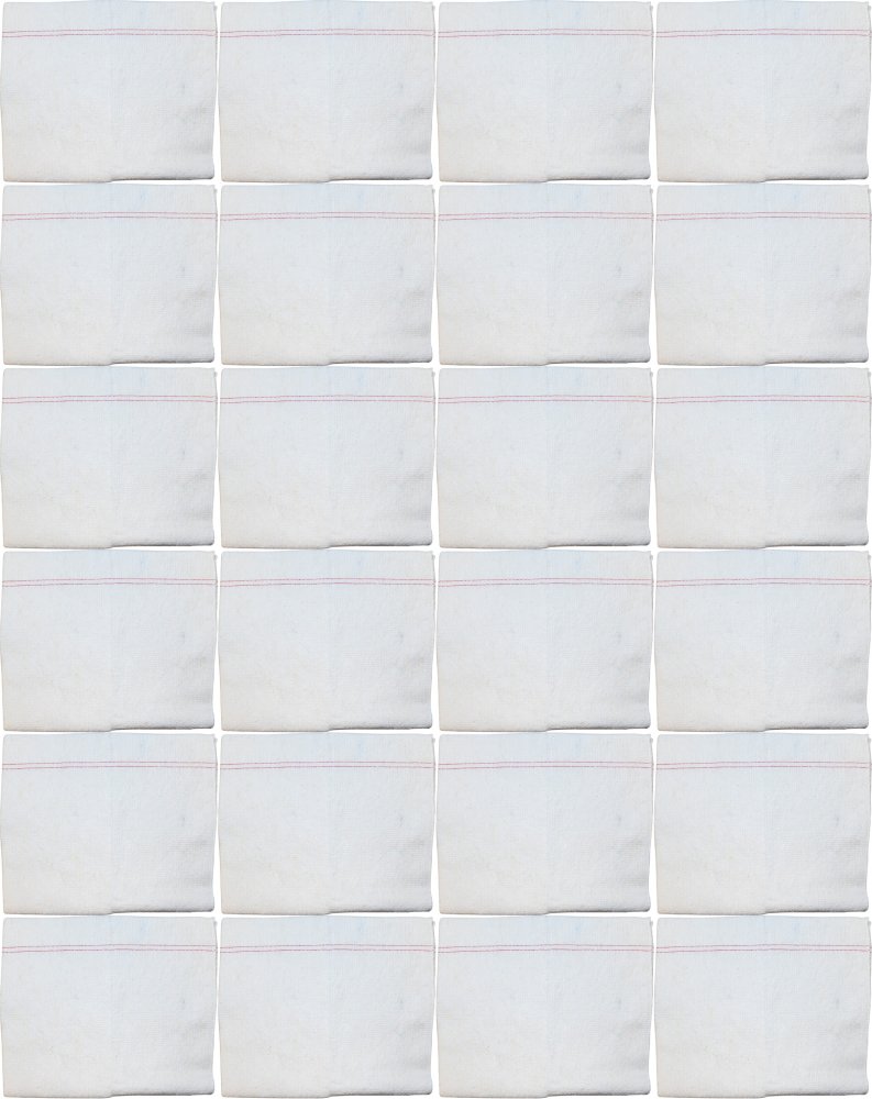 24x Ścierka do podłogi Office Products, bawełna 60%, 60x70cm, biały