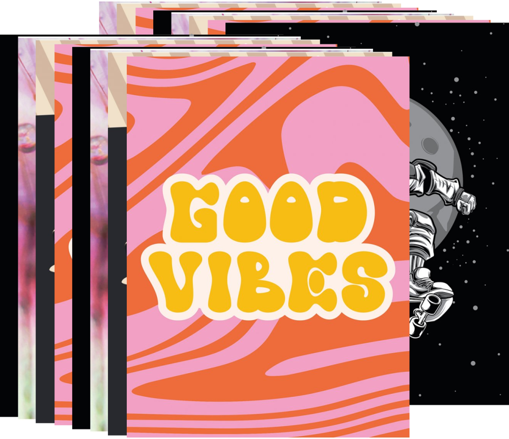 16x Zeszyt w linie Gimboo, A5, 60 kartek, mix wzorów