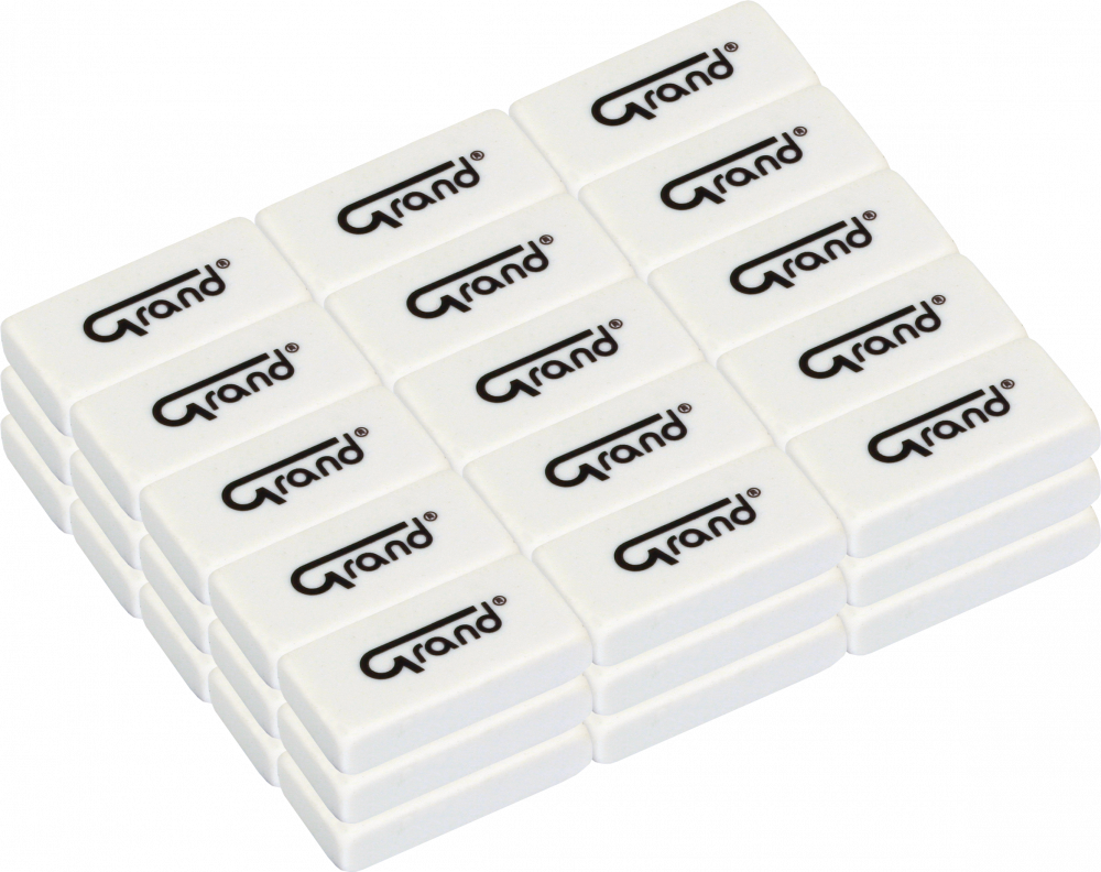 45x Gumka ołówkowa Grand GR-345, 40x20x10mm, biały