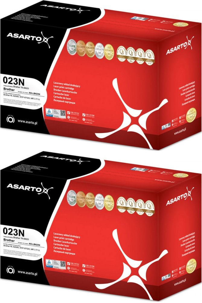 2x Toner Asarto AS-LB023N (TNB023), 2000 stron, black (czarny)