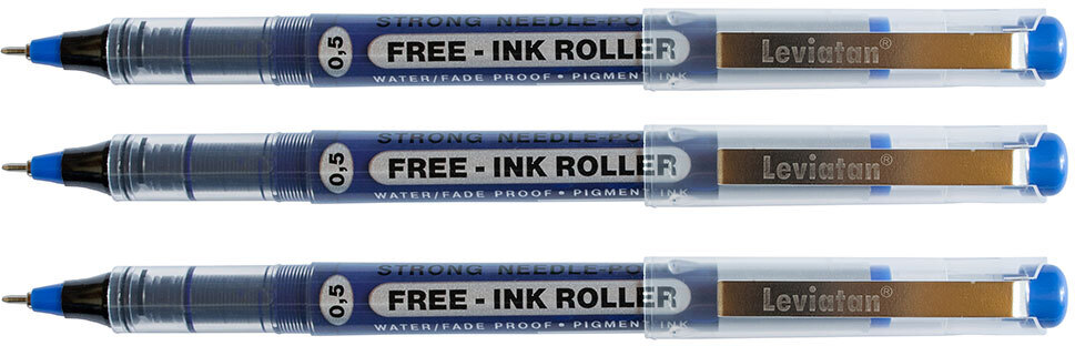 3x pióro kulkowe kapilarne Leviatan CFR-155NP, niebieski