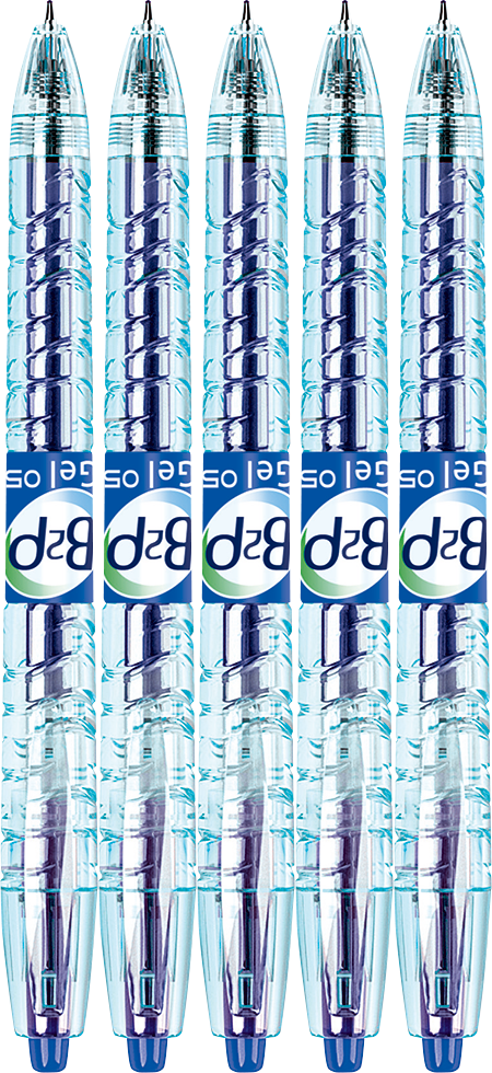 5x Długopis żelowy automatyczny Pilot, B2P, ekologiczne, 0.5mm, niebieski