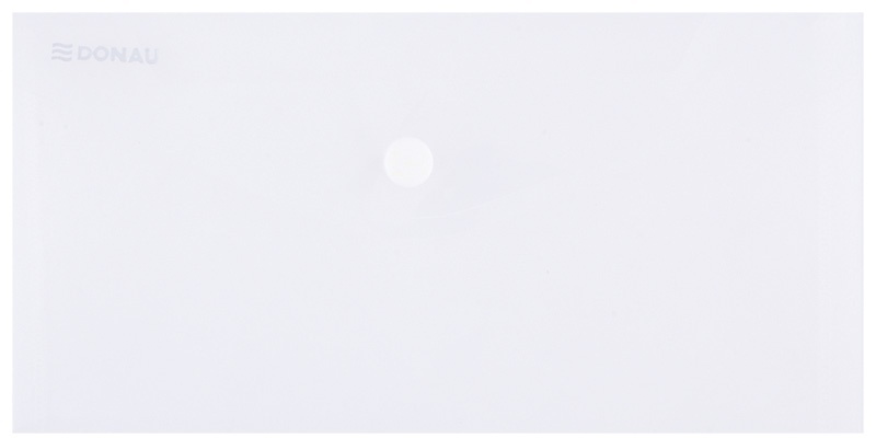 Teczka kopertowa Donau, DL, na zatrzask, transparentny