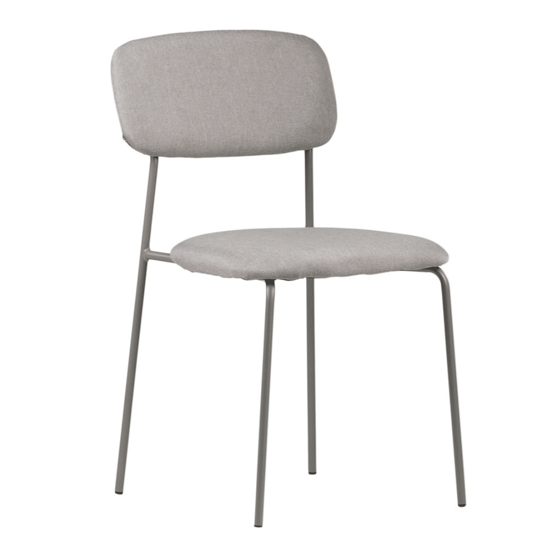 Krzesło tapicerowane w stylu skandynawskim Uno - kolor jasnoszary