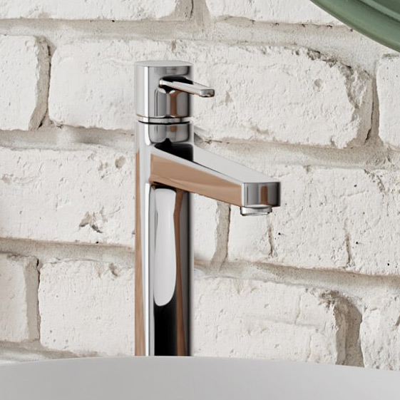 Invena Glamour bateria umywalkowa stojąca wysoka chrom BU-02-W01