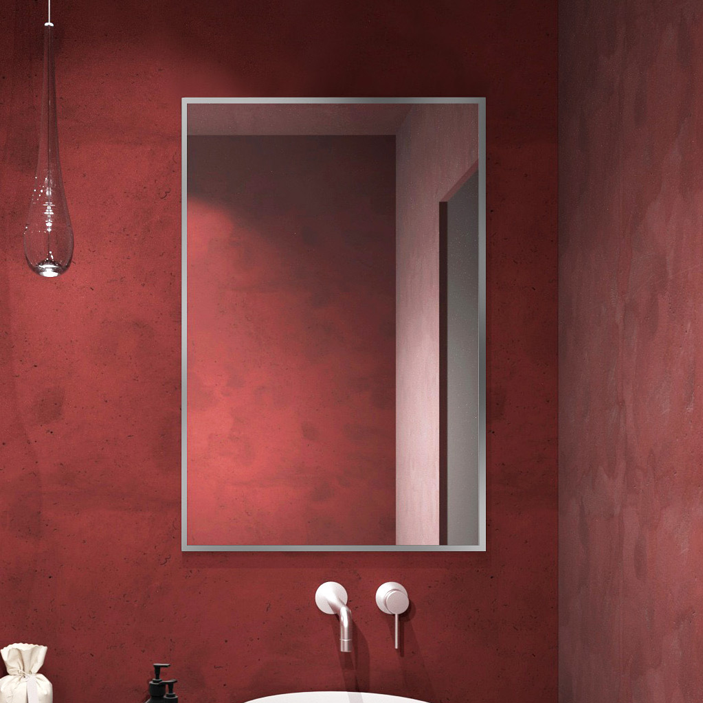 Baltica Design Tiny Border Straight lustro 90x60 cm prostokątne srebrny