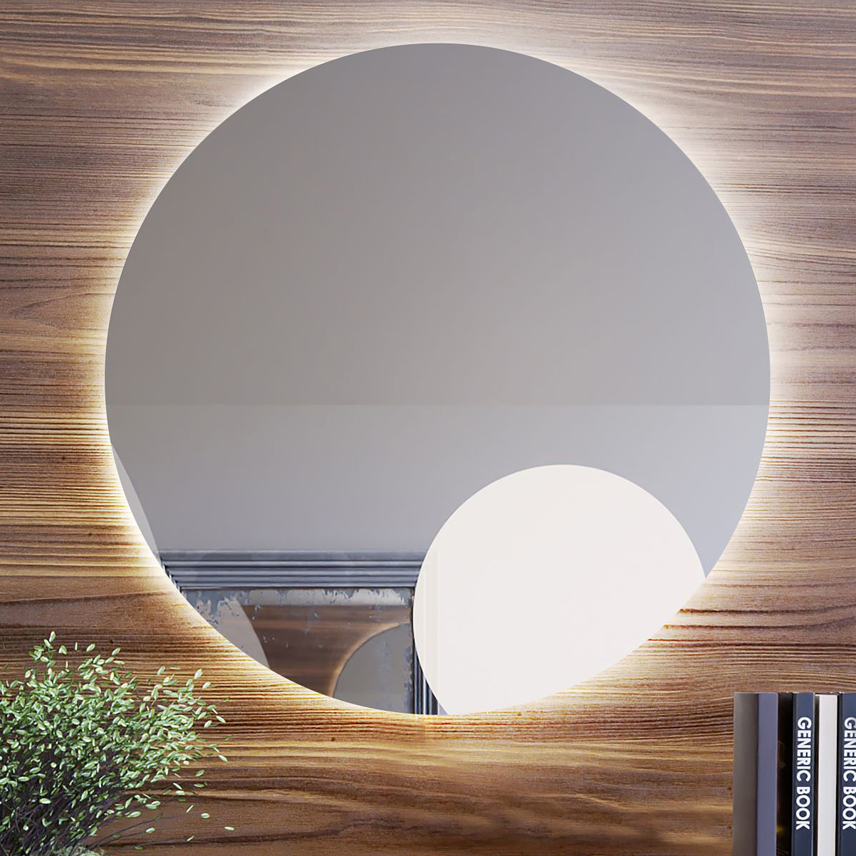 Baltica Design Bright lustro 90 cm okrągłe z oświetleniem LED barwa neutralna - Wysyłka w 24h