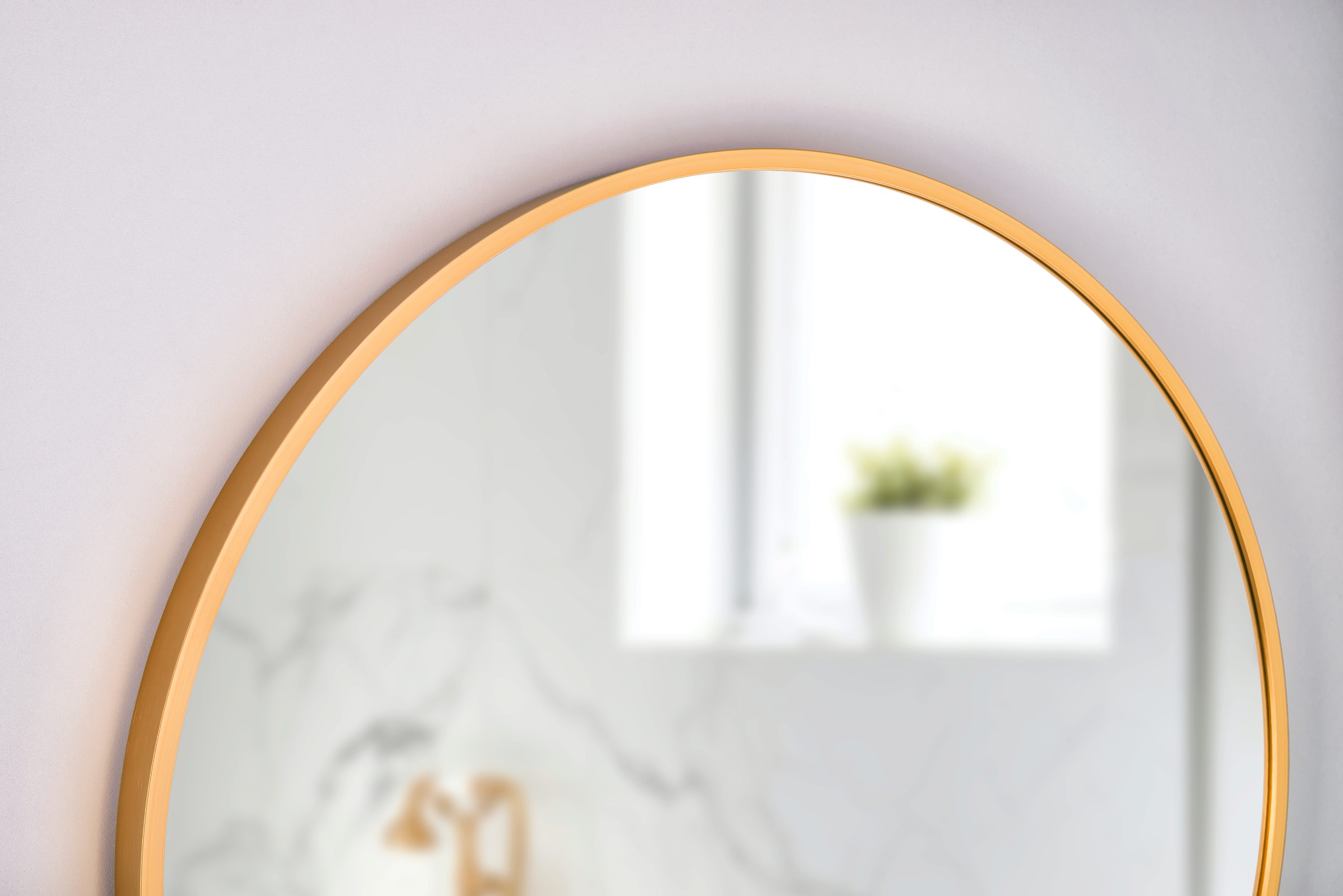 Dubiel Vitrum Nico lustro 60 cm okrągłe rama złota