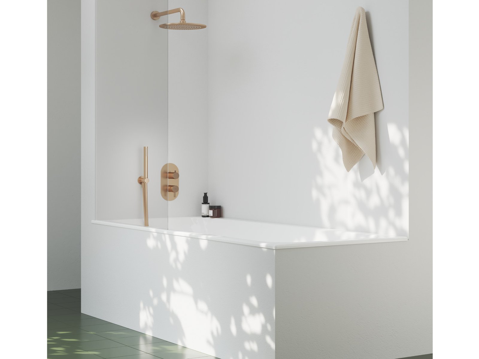 Ravak Espirit bateria wannowo-prysznicowa podtynkowa różowe złoto szczotkowane X070357