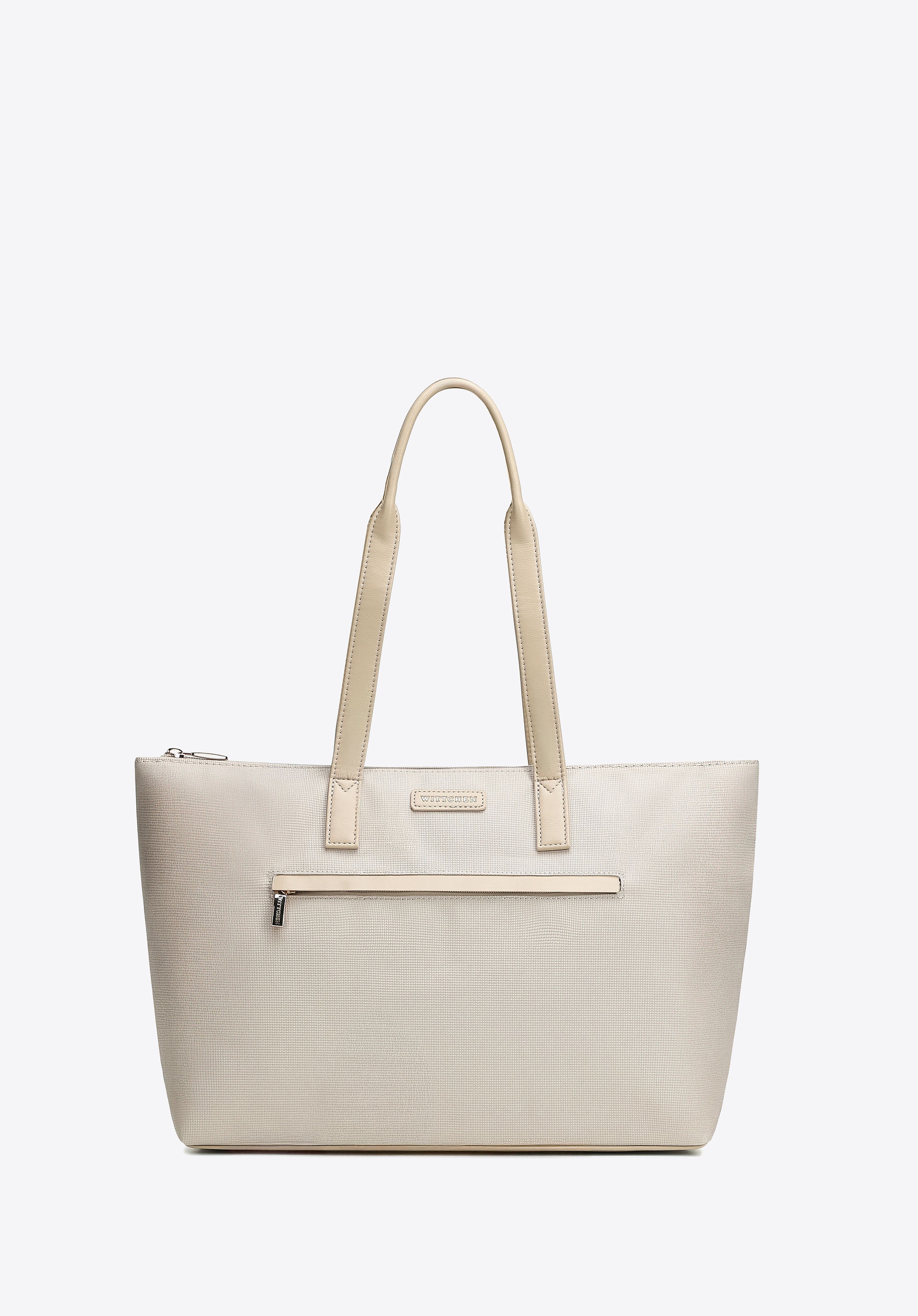 Torebka damska shopper na ramię kremowa