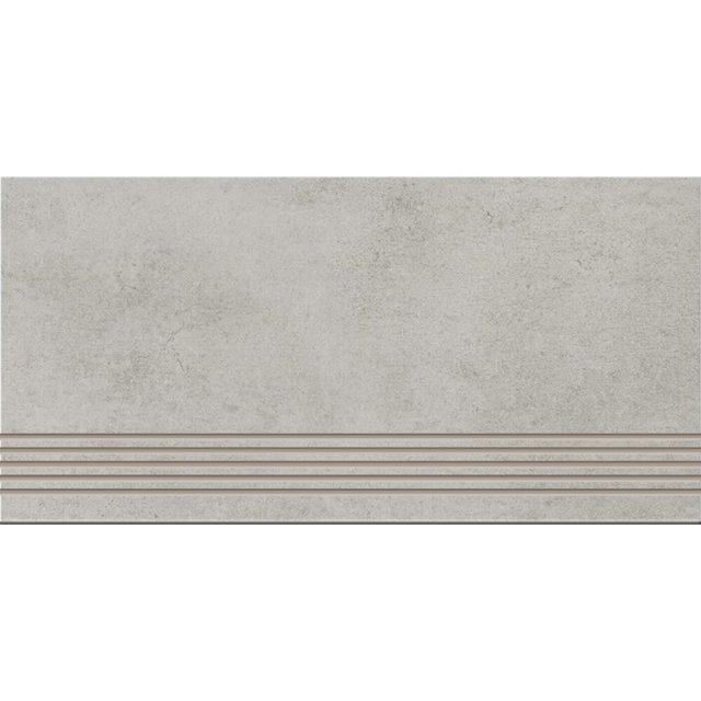 Gres szkliwiony stopnica CONCRETE DUST light grey mat 29,8x59,8 gat.