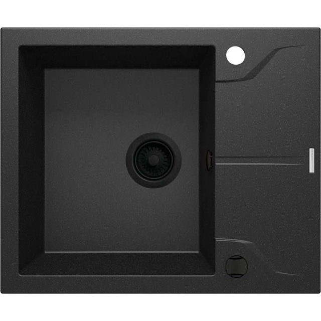 DEANTE Zlewozmywak granitowy ANDANTE grafit metalik 1-komorowy z ocie