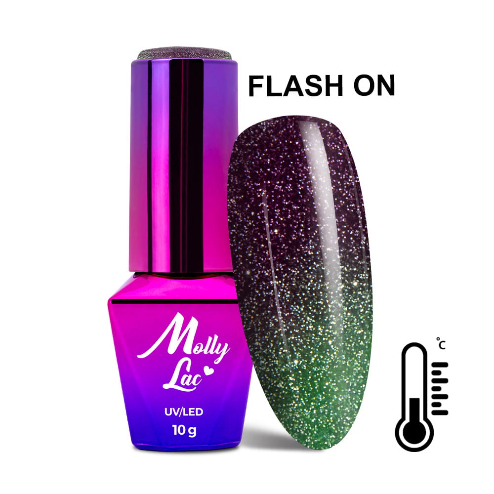 Lakier hybrydowy LED/UV Gel Polish MollyLac Thermo Flashing Lights Nr 693 Photographic 10 g
