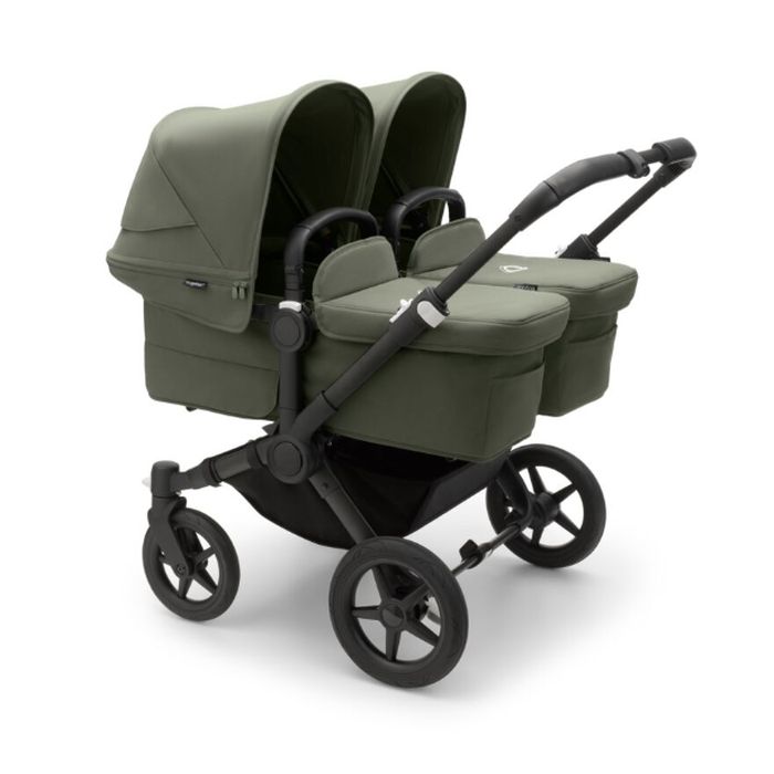 Bugaboo Donkey 5 Twin - wózek głęboko-spacerowy dla bliźniąt-Black-Forest Green-Forest Green
