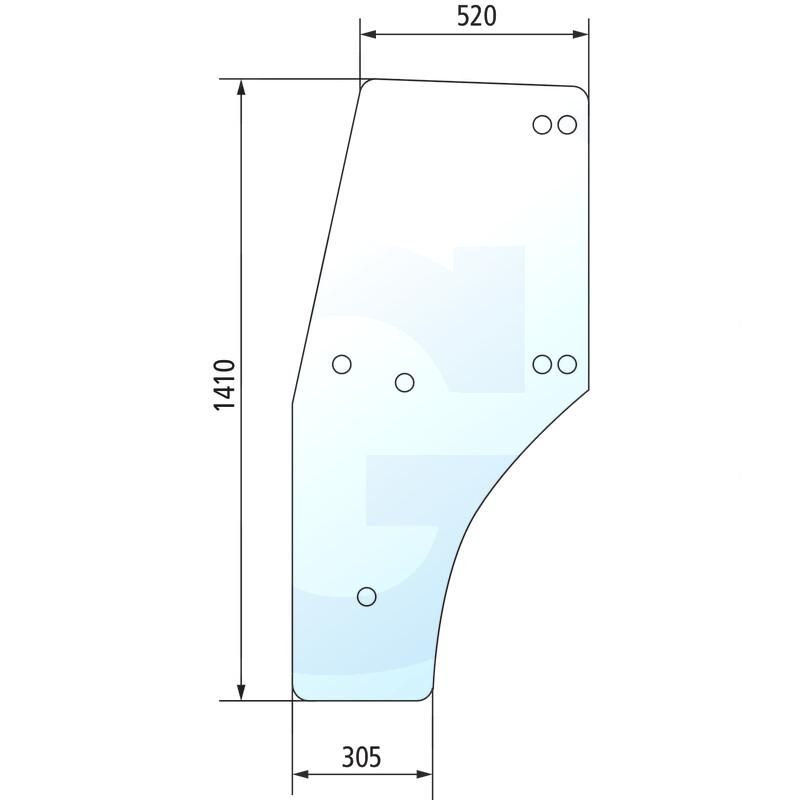 Szyba drzwi prawa Fendt Farmer 297810030220