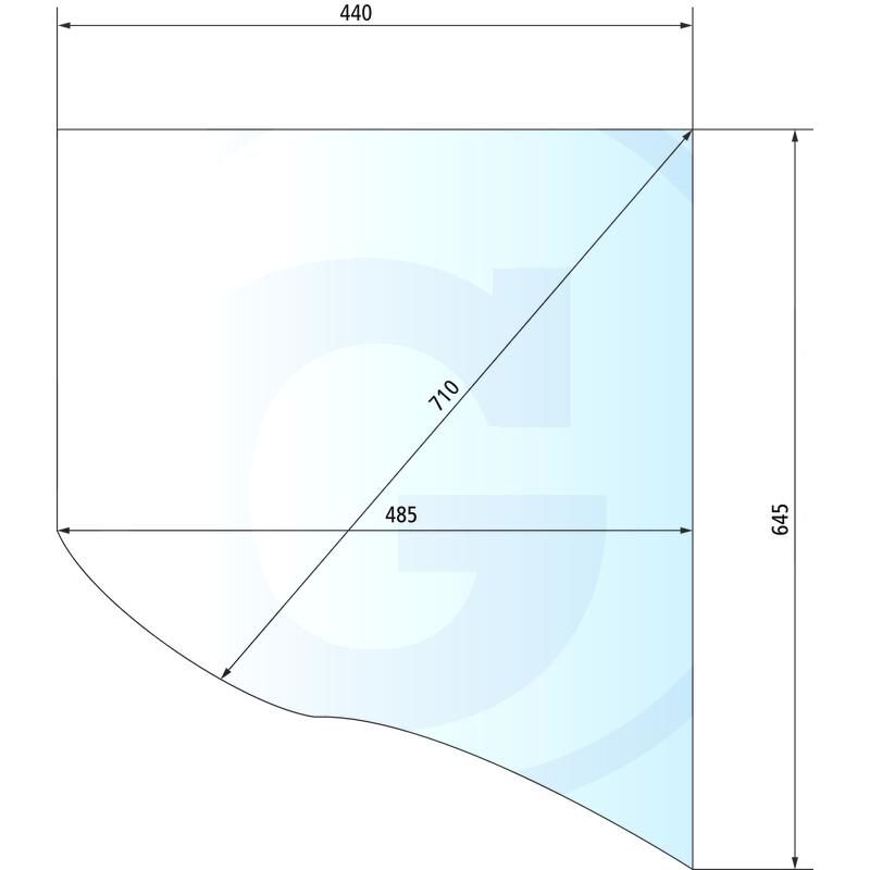 Szyba boczna prawa Fendt 200 H334810010050